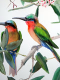 Original art for sale at UGallery.com | Bee Eaters and Hoya by Suren Nersisyan | $450 | watercolor painting | 24' h x 18' w | thumbnail 2