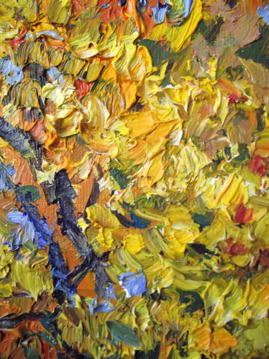 Fall, Yellow Trees by Suren Nersisyan |  Side View of Artwork 