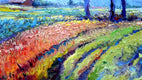 Original art for sale at UGallery.com | Morning (Poplars) by Suren Nersisyan | $1,750 | oil painting | 24' h x 36' w | thumbnail 4