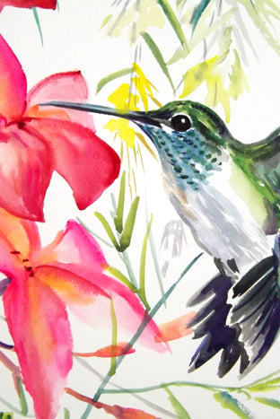 Original art for sale at UGallery.com | Hummingbird by Suren Nersisyan | $605 | watercolor painting | 30' h x 24' w | photo 2