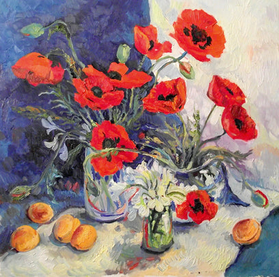Poppies and apricots by Suren Nersisyan | Artwork Main Image