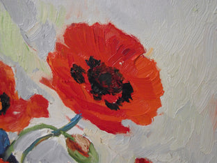 Poppies and apricots by Suren Nersisyan |  Side View of Artwork 