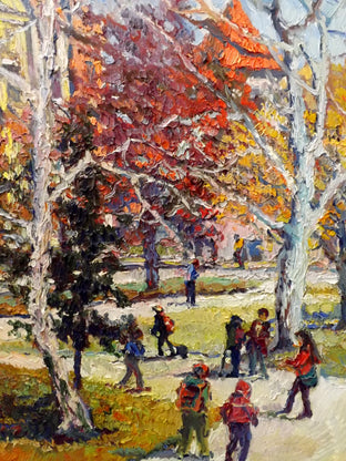 Original art for sale at UGallery.com | Fall in the Park, Washington DC by Suren Nersisyan | $1,350 | oil painting | 30' h x 24' w | photo 3