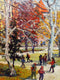 Original art for sale at UGallery.com | Fall in the Park, Washington DC by Suren Nersisyan | $1,350 | oil painting | 30' h x 24' w | thumbnail 3
