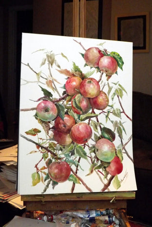Original art for sale at UGallery.com | Apple Tree by Suren Nersisyan | $410 | watercolor painting | 20' h x 15' w | photo 2