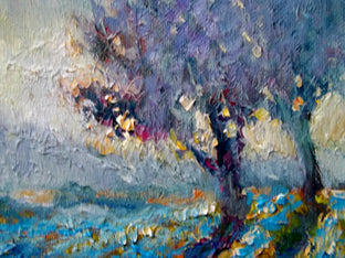 Field of Blue Flowers (Early Morning) by Suren Nersisyan |  Context View of Artwork 