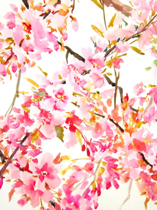 Cherry Blossoms (Vertical Composition) by Suren Nersisyan |   Closeup View of Artwork 