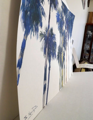 Original art for sale at UGallery.com | Blue Palm Trees in Los Angeles by Suren Nersisyan | $450 | watercolor painting | 18' h x 24' w | photo 2