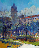 Original art for sale at UGallery.com | Morning in the Park (Washington DC) by Suren Nersisyan | $750 | oil painting | 24' h x 20' w | thumbnail 1