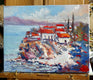 Original art for sale at UGallery.com | Early Morning in Greek Islands by Suren Nersisyan | $300 | oil painting | 11' h x 14' w | thumbnail 4