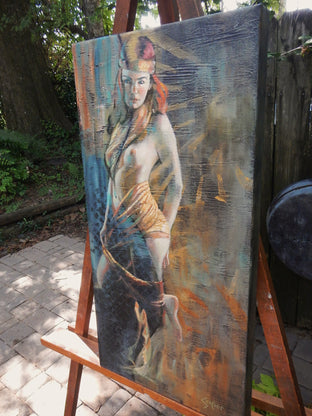 Original art for sale at UGallery.com | Of Darkness and Light by Patrick Soper | $1,900 | oil painting | 24' h x 12' w | photo 2