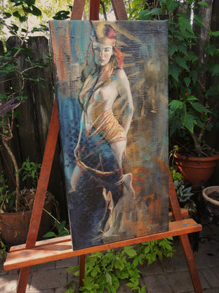 Original art for sale at UGallery.com | Of Darkness and Light by Patrick Soper | $1,900 | oil painting | 24' h x 12' w | photo 3