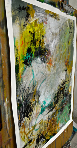 Original art for sale at UGallery.com | Zen Space by DL Watson | $525 | acrylic painting | 29' h x 21' w | photo 2
