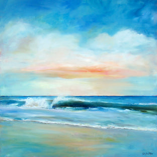 Original art for sale at UGallery.com | Daybreak Surf by Nancy Hughes Miller | $1,675 | oil painting | 36' h x 36' w | photo 1