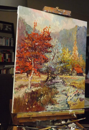 Fall in Canyon (Mild Sunny Day) by Suren Nersisyan |   Closeup View of Artwork 