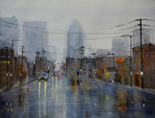Original art for sale at UGallery.com | Evening Showers by Judy Mudd | $650 | watercolor painting | 12' h x 16' w | photo 1