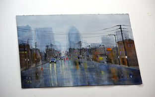 Original art for sale at UGallery.com | Evening Showers by Judy Mudd | $650 | watercolor painting | 12' h x 16' w | photo 3