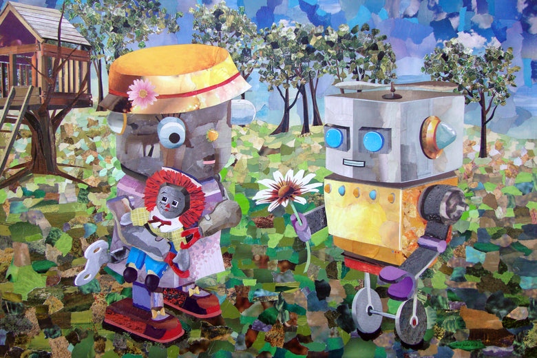 Here. by Diane Flick |  Side View of Artwork 