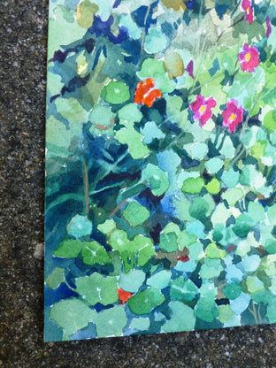 Garden Walk at Giverny by Catherine McCargar |  Side View of Artwork 