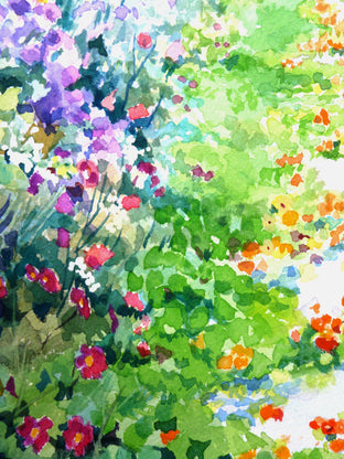 Original art for sale at UGallery.com | Garden Walk at Giverny by Catherine McCargar | $425 | watercolor painting | 14' h x 10' w | photo 4