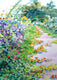 Original art for sale at UGallery.com | Garden Walk at Giverny by Catherine McCargar | $425 | watercolor painting | 14' h x 10' w | thumbnail 1