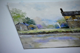 Gray Day at the Inn by Judy Mudd |  Side View of Artwork 