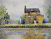 Original art for sale at UGallery.com | Gray Day at the Inn by Judy Mudd | $650 | watercolor painting | 12' h x 16' w | thumbnail 1
