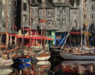Original art for sale at UGallery.com | Honfleur Boats by Jonelle Summerfield | $500 | oil painting | 11' h x 14' w | photo 1