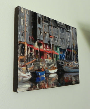 Original art for sale at UGallery.com | Honfleur Boats by Jonelle Summerfield | $500 | oil painting | 11' h x 14' w | photo 2