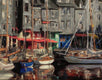 Original art for sale at UGallery.com | Honfleur Boats by Jonelle Summerfield | $500 | oil painting | 11' h x 14' w | thumbnail 1