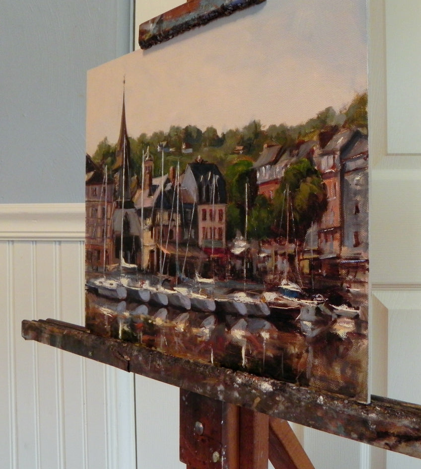 Honfleur by Jonelle Summerfield |  Side View of Artwork 