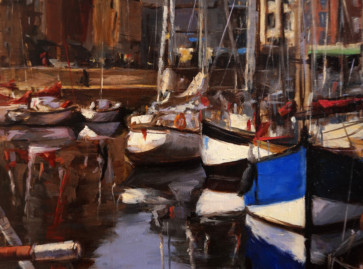 Honfleur Marina by Jonelle Summerfield |  Context View of Artwork 