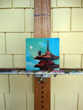 Original art for sale at UGallery.com | Hallo Moon by Diane Flick | $475 | mixed media artwork | 6' h x 6' w | thumbnail 3