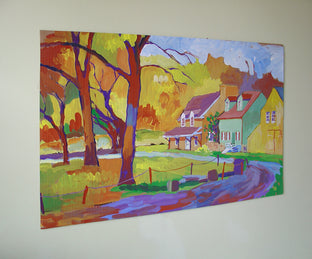 Original art for sale at UGallery.com | Autumn in Pennsylvania by Robert Hofherr | $625 | acrylic painting | 21' h x 32.7' w | photo 3