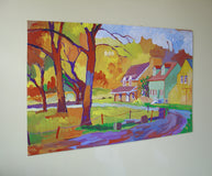Original art for sale at UGallery.com | Autumn in Pennsylvania by Robert Hofherr | $625 | acrylic painting | 21' h x 32.7' w | thumbnail 3