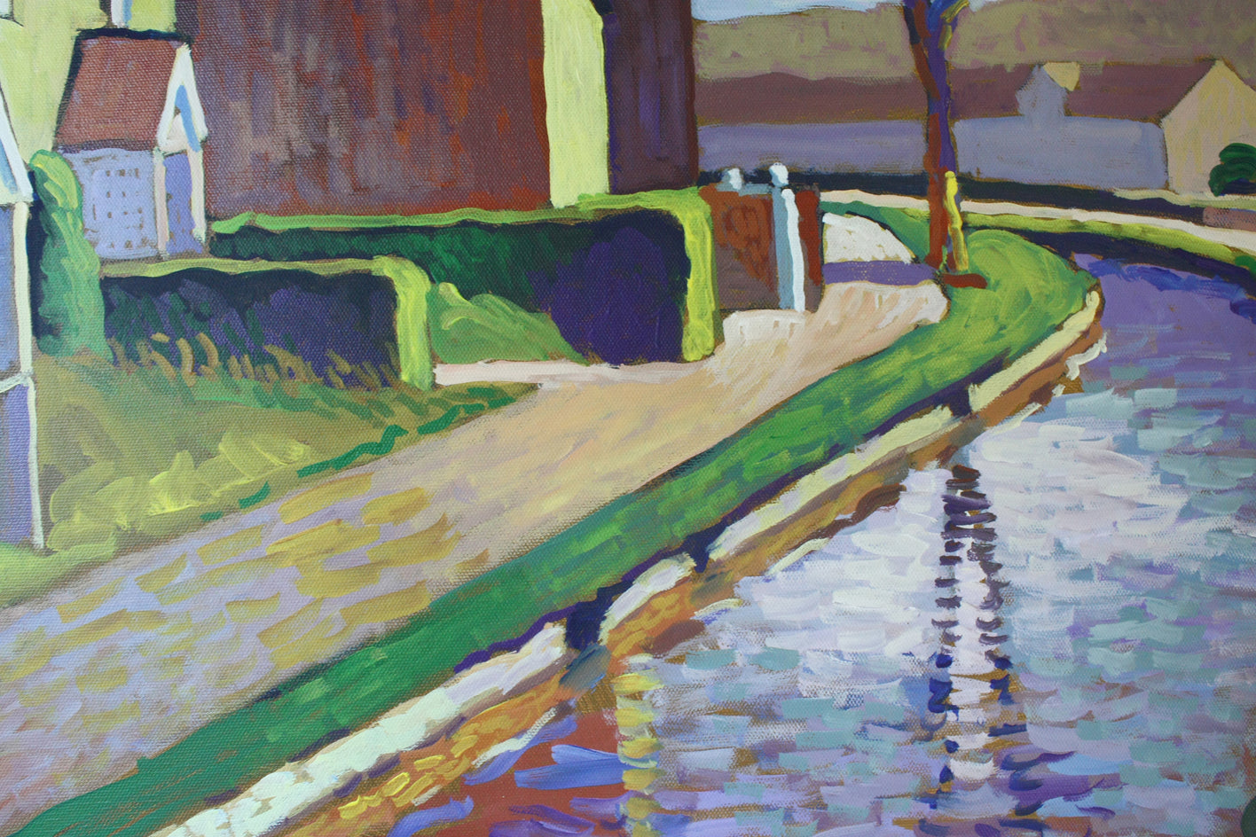 Canal in Sunlight by Robert Hofherr |  Closeup View of Artwork 
