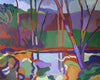 Original art for sale at UGallery.com | Deer Creek by Robert Hofherr | $850 | acrylic painting | 24' h x 30' w | thumbnail 1