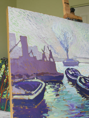 Early Morning Fog by Robert Hofherr |  Side View of Artwork 