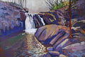 Original art for sale at UGallery.com | Falling Waters by Robert Hofherr | $850 | acrylic painting | 24' h x 36' w | thumbnail 1