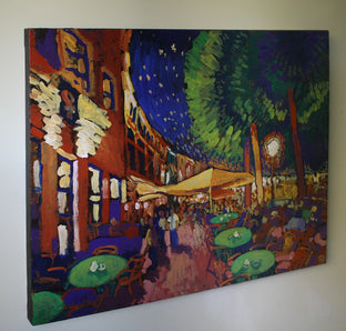 Original art for sale at UGallery.com | Night at the Café by Robert Hofherr | $1,000 | acrylic painting | 24' h x 30' w | photo 3