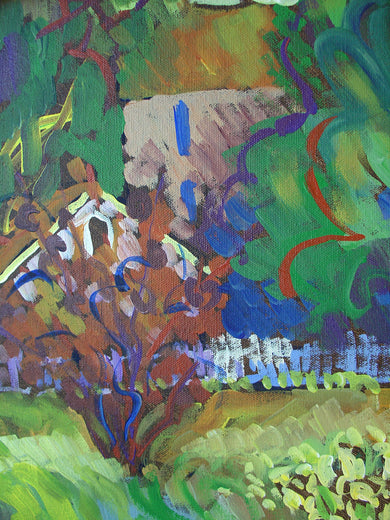 Roland Park, Spring by Robert Hofherr |   Closeup View of Artwork 