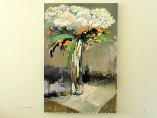 Original art for sale at UGallery.com | Hydrangeas by Mary Pratt | $1,850 | oil painting | 36' h x 24' w | photo 3