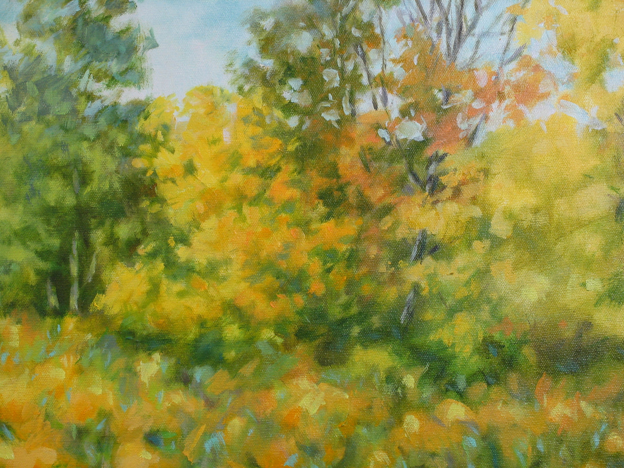 Goldenrod Morning by Suzanne Massion |  Closeup View of Artwork 