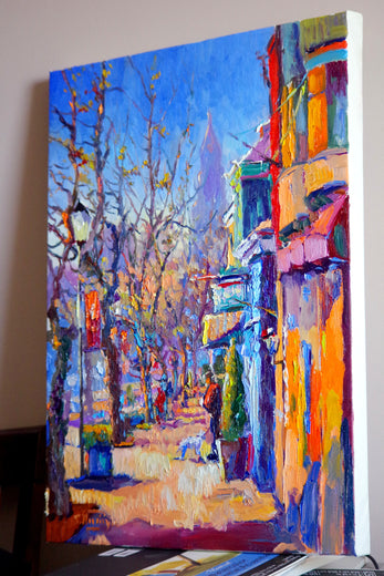 Morning in Old Town (Alexandria, VA) by Suren Nersisyan |  Side View of Artwork 