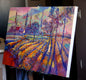 Original art for sale at UGallery.com | Fall Evening at the Vineyard by Suren Nersisyan | $1,875 | oil painting | 24' h x 36' w | thumbnail 2