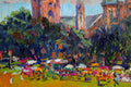 Original art for sale at UGallery.com | Smithsonian Building in Early Evening by Suren Nersisyan | $775 | oil painting | 18' h x 24' w | thumbnail 4