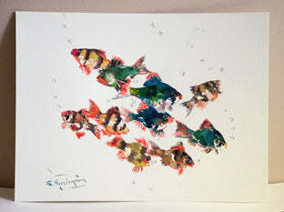 Tiger Barb (Aquarium Fish) by Suren Nersisyan |   Closeup View of Artwork 