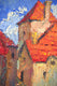 Original art for sale at UGallery.com | Corner in Prague, Red Roofs by Suren Nersisyan | $450 | oil painting | 14' h x 11' w | thumbnail 3