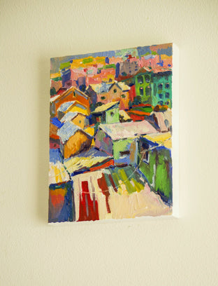 Forgotten Town (Vertical Composition) by Suren Nersisyan |  Side View of Artwork 