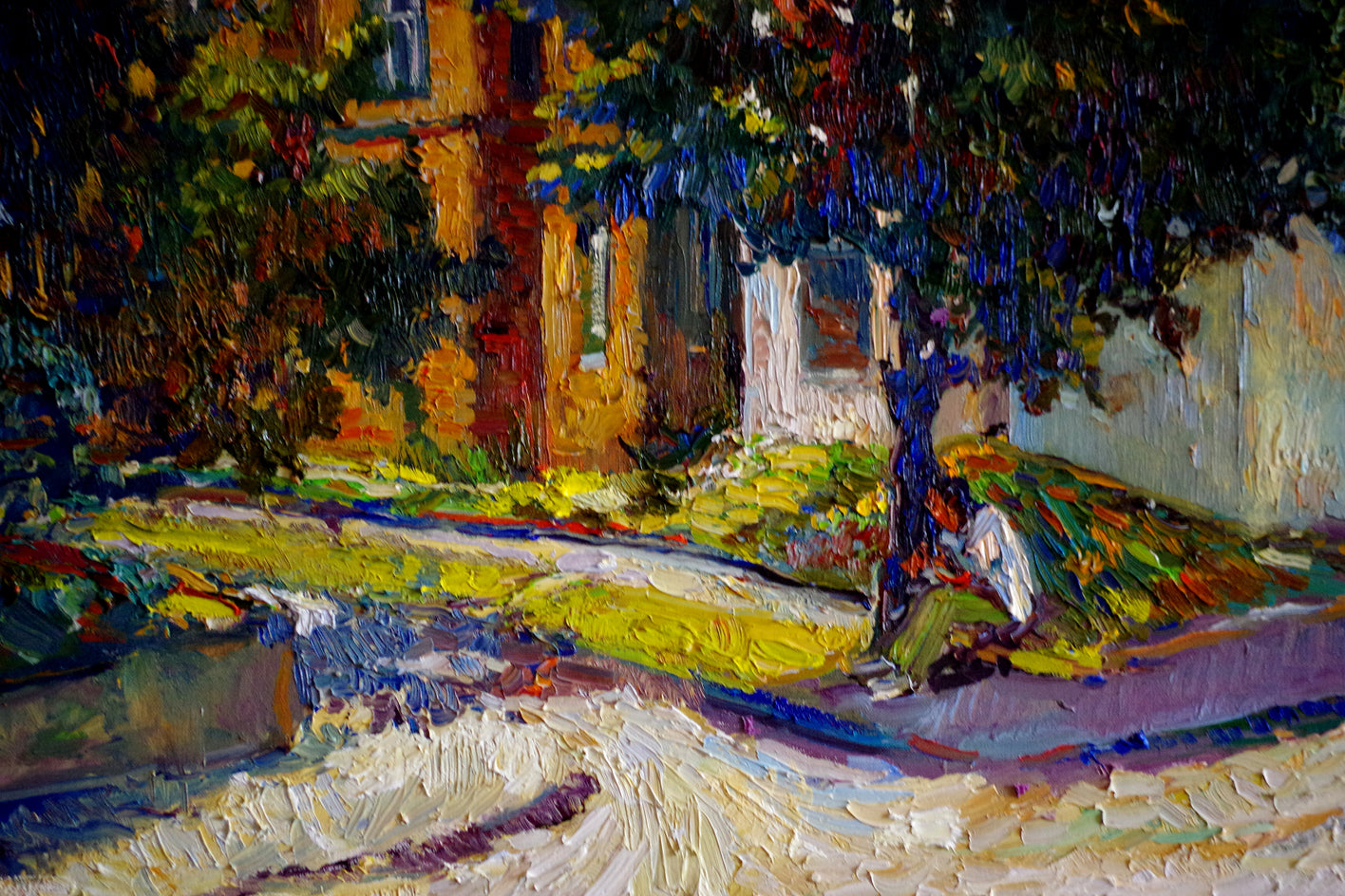 Summertime on Old Street (Washington, DC) by Suren Nersisyan |  Closeup View of Artwork 